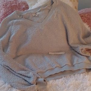 Warm & Cozy Safe Grey Green Sweater Size L